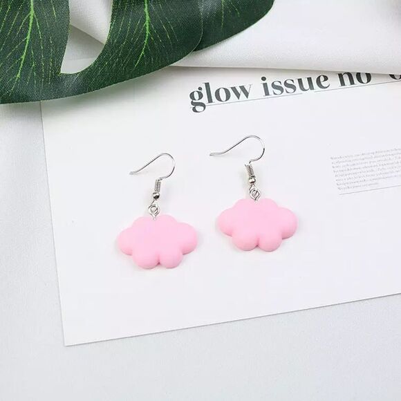 🆕Pink Cloud Charm Dangle Earrings - Picture 3 of 6